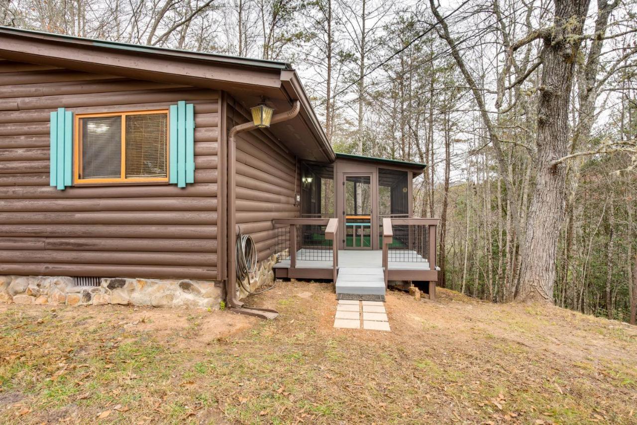 Peaceful Warne Cabin Fenced Yard And Screened Porch Brasstown Eksteriør billede